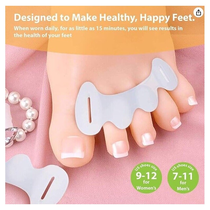 Healthy Happy Long Life Toe Separators Correct Your Toes Spacers