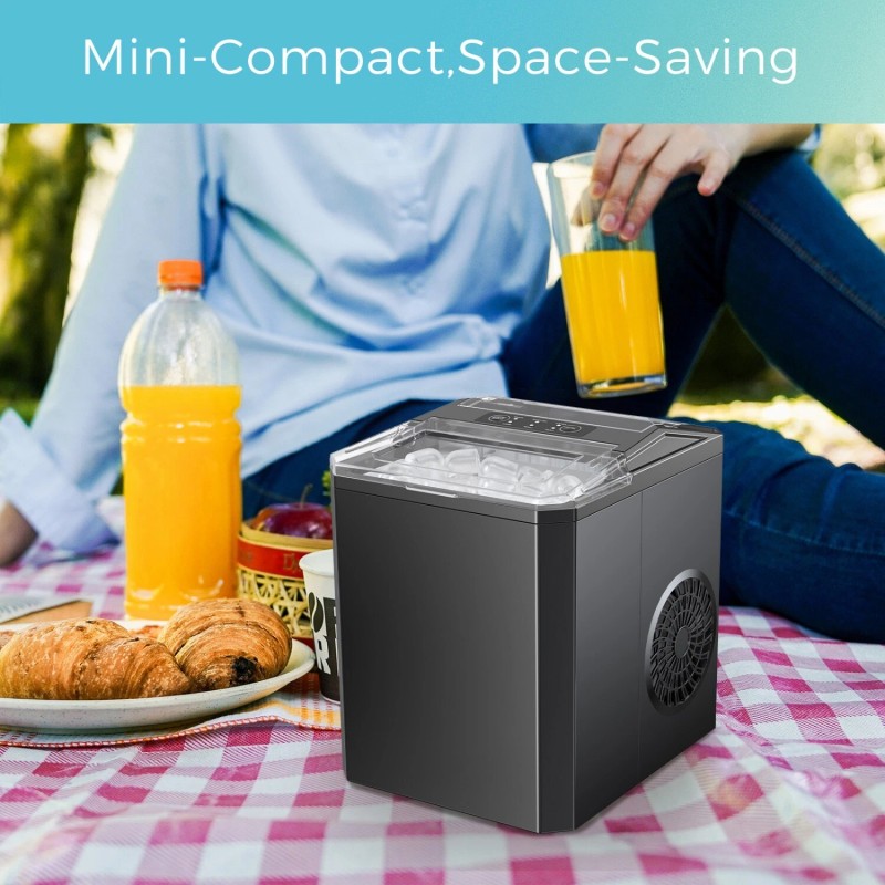 NEWBULIG Portable Countertop Ice Machine,Self-C - White