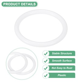 M METERXITY 50-Pack Dream Catcher Rings,2 Inch Plastic Macrame Wreath Floral Round Rings Plastic O Rings Hoop for DIY Wedding Wreath/Wall Hanging/Christmas/Camping White 0.2 Inch