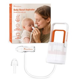 Aspirador nasal manual para bebés, extractor de mocos de silicona manual para recién nacidos y bebés, artículos esenciales para el registro de bebés.