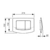 Tece Teceambia Switch Actuator Plate with Dual Flush Matt Chrome,