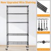Storage Shelves 75"H Wire Shelving Unit with Wheels 1750LBS Heavy