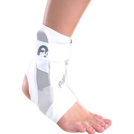 AIRCAST Orthopedic Ankle Support Model A60 Lightweight to help prevent and cure sprains, fractures, instability, tarsal tunnel syndrome, AC141AB05 - White, Large, Right
