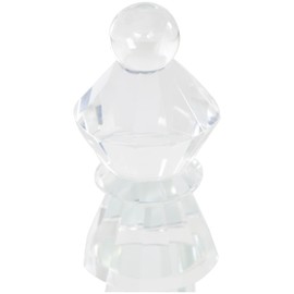 Deco 79 Crystal Chess Decorative Bookends Oversized Non Skid Bookends with Cut Crystal Designs, Set of 2 Office Bookends4 W, 10" H, Clear