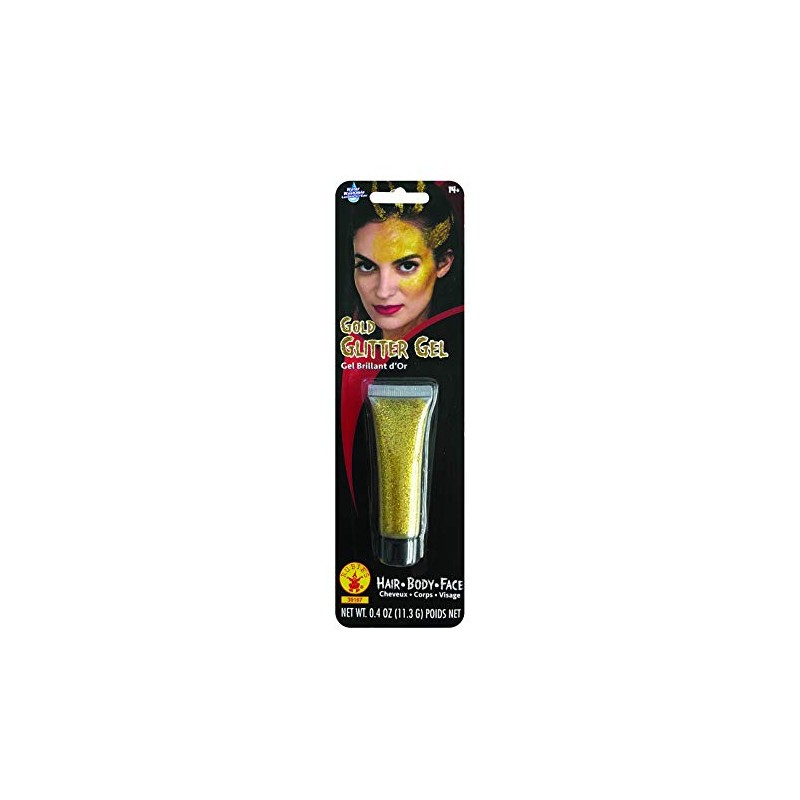 Rubie's Glitter Hair Gel Costume Makeup, Gold