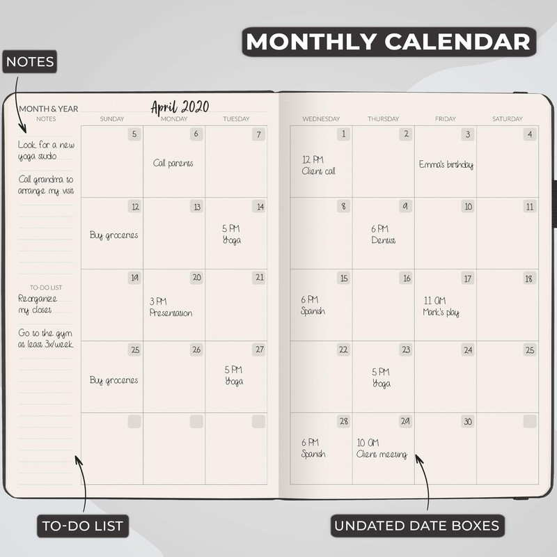 Skyline Hourly Weekly Planner – Undated Agenda & Daily Appointment