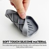 Grey Silicone Soap Dish – Sink Organizer with Drain Spout