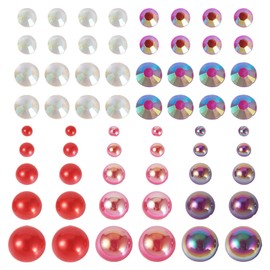 Cheriswelry Kunststoff-Cabochons mit flacher Rückseite, 115 g, ab-Farbe, Strass, facettiert, Kristall, Nagel-Edelsteine, schmücken Großpackung für Make-up, Kostüm, DIY, Schuhdekoration, Flasche
