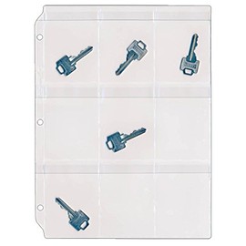 StoreSMART® Key Holder - Clear Vinyl Binder Pages - 10-Pack - Top Load with Flaps- RMSTWPF-KEY-10