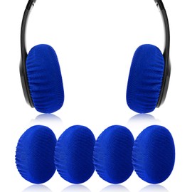 JECOBB Flex Fabric Earpad Cover Protectors with Stretchable and Washable Lycra for Beats Solo 3/2 Wireless/Wired and Other Headphones with 1.57-3.14 Inch Ear Cushions [ 2 Pairs ] (Blue)