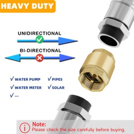 2" NPT Brass Vertical Check Valve, NPT Thread Vertical Lead-Free In-Line Spring Check Valve, Non Return One Way Counterflow Valve to Prevent the Medium Backflow for Oil Water Gas Air DN50