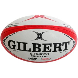 Gilbert G-TR4000 Trainer Rugby Ball (Red, Size 4)