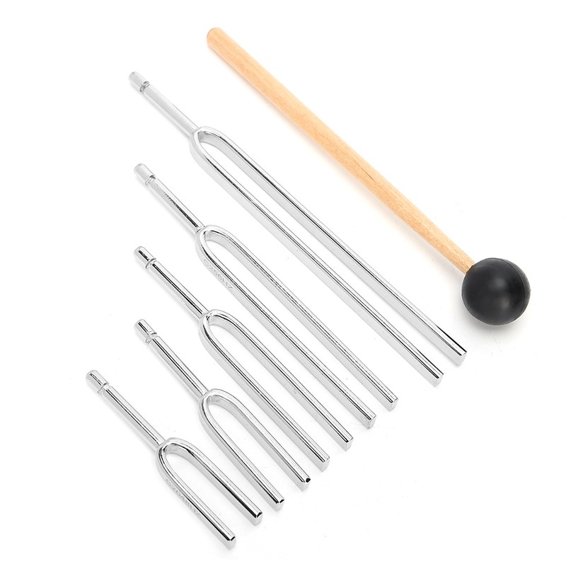 128Hz256Hz512Hz1024Hz2048HZ Aluminum Alloy Tuning Fork Sound Healing Therapy Tool Set
