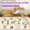Ziranee M6 Threaded Inserts for Wood, 100 Pcs Threaded Insert