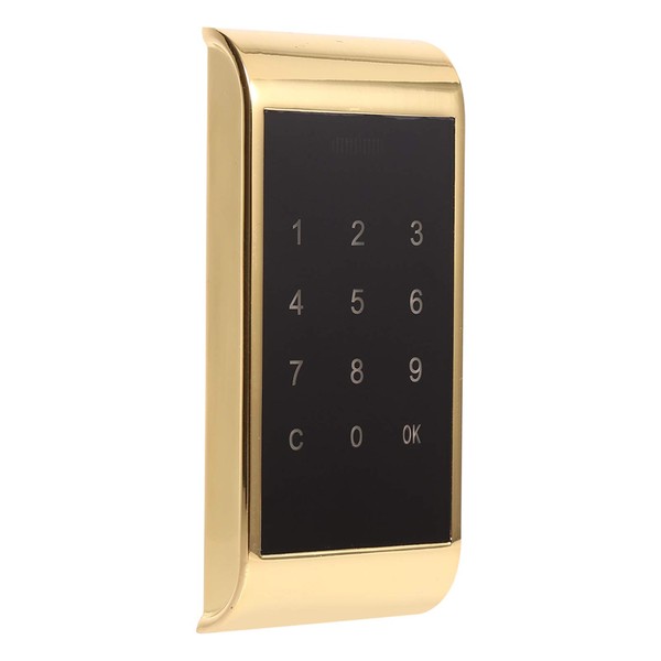 Touch Button Door Lock Digital Lock Electronic Lock Touch Password PIN Security Home Office Factory Office Apartment (Gold)