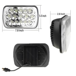 BRICOLOGHT Pair 7X6" 5x7" LED Headlight for Ford Super Duty Truck F550 F650 F750 F600 F700