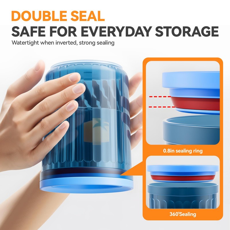THKAILAR 6-Pack Airtight Food Storage Containers, Coffee-Tinted UV Blocking (10oz/17oz/24oz)