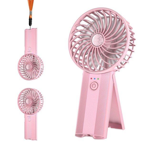 Wastou Handventilator, Wiederaufladbarer USB Leise Mini Ventilator, Tragbarer Cleiner Handventilator