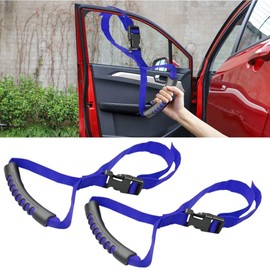 Car Grab Handle, Adjustable Standing Aid Safety Handle, Portable Vehicle Nylon Grip Handle for Elderly Disabled, Vehicle Support Grab Bar Mobility Assist Device for Car Truck Van (Blue, 2PCS)