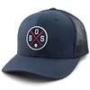 BOS Baseball Emblem Classic Snapback Trucker Hat Navy