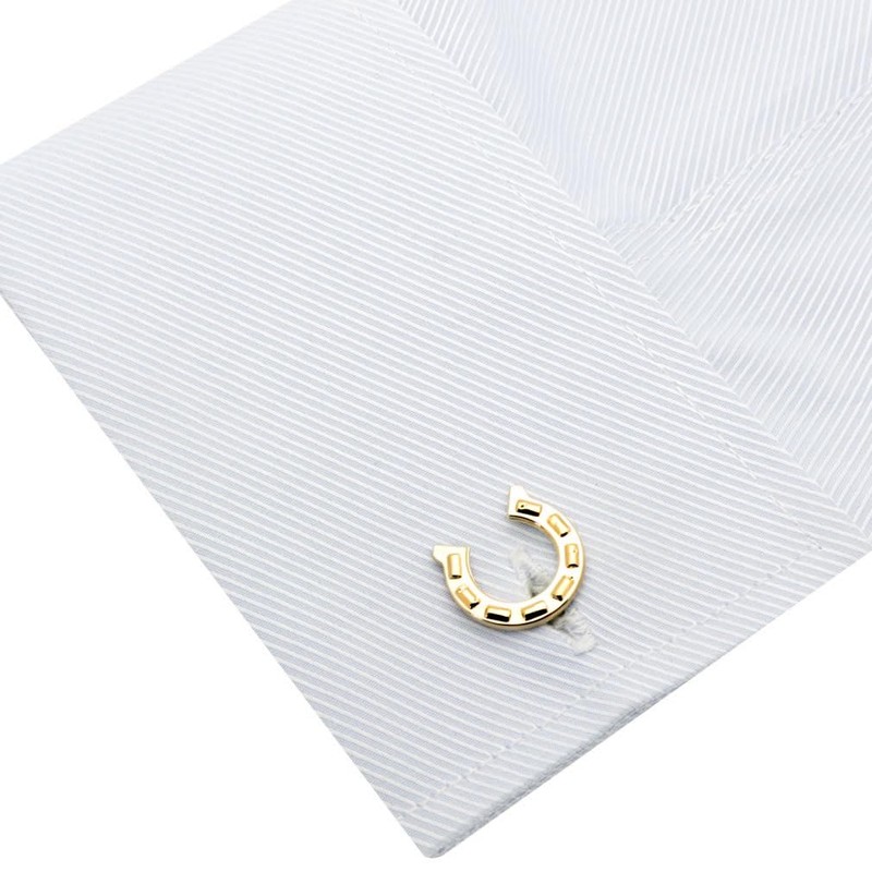 Cufflinks Specialty Shop CUFF Gold Horseshoe Cuff Links Cufflinks n00682,