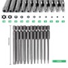 100mm Torx Screwdriver Bit Sets, 11pcs T6-T40 Security Torx Bit