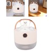 Mini Humidifier 600ml 40ml/H Dual Mode Bear On Swing Night