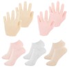 3pcs Silicone Socks for Women Moisturizing Feet, 2pcs Silicone Gloves