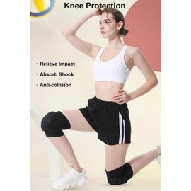 SUJAYU Knee Pads for Women Men, Volleyball Knee Pads for Women Wrestling Knee Pads Wrestling Gear, Crash Pad Snowboarding Gear Knee Protector Soft Knee Pad for Work (Medium)