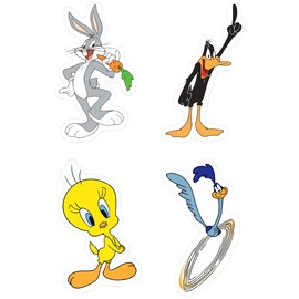 SS&Ds - Cartoon Characters Loony T. 4 - Piece Die-Cut Stickers Vinyl Decal 3 X 1.7 inch for Cars, Trucks, Motorcycles, Boats, Laptops, Tablets & Skateboard SS&Ds - 1060