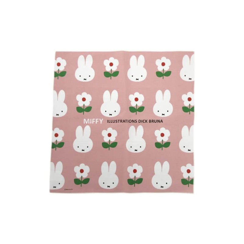 Square Miffy Wrapping Cloth Pink 051473 Lunch Cloth