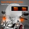 JMTBNO 2x Motorcycle LED Indicator, Sequential Amber Light Mini Indicator