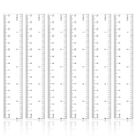 Set of 6 rulers, ruler, 15 cm rulers, coloured primary school, plastic, rulers, plastic day indicators, transparent scale, small flat ruler, soft, ruler set pocket, plastic ruler, small ruler, magic