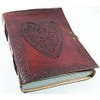 Surya Leather Leather Journals Large Vintage Heart Embossed Leather Journal