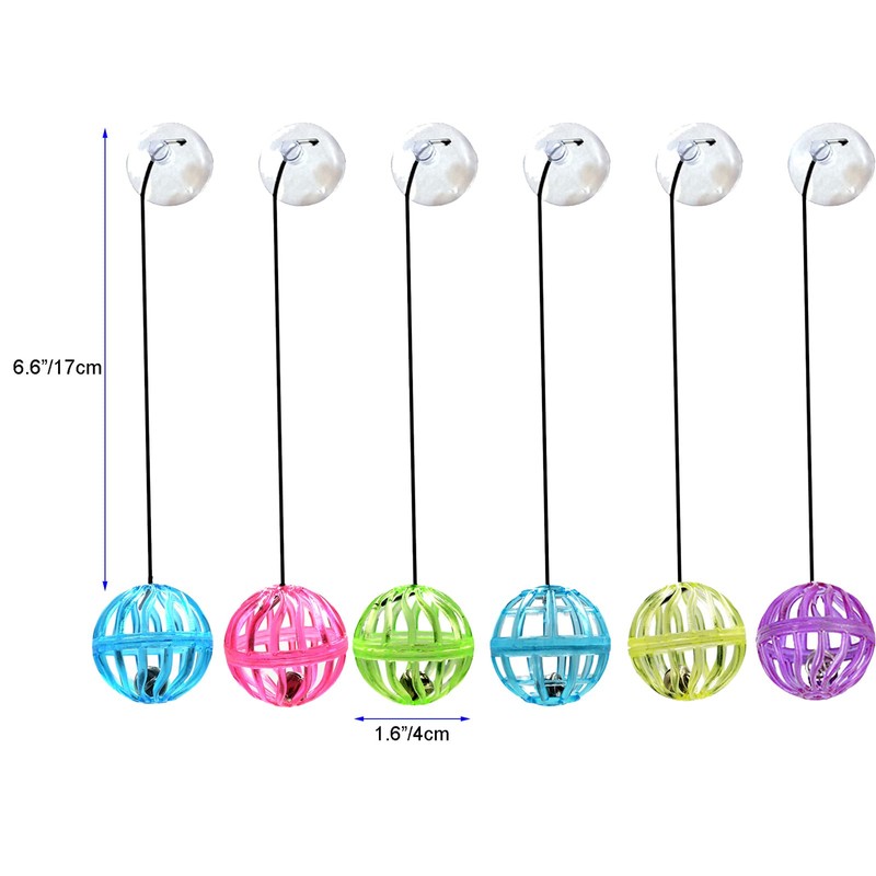 6 Pack Bearded Dragon Toy Bell Balls, Reptile Lizard Toy