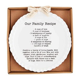 Mud Pie Family Recipe Plate, 10" dia