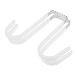 FUNOMOCYA 2pcs Over The Door Hooks No Drill Coat Hanger for Bathroom Bedroom Heavy Duty Towel Organizer Sleek Design for Entryway Kitchen and Closet Storage