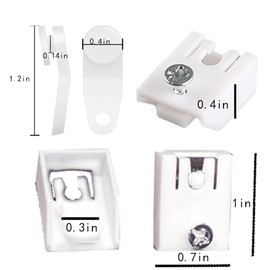 Traverse Rod Slides Curtain Replacement White Plastic Snap-in Traversing Slides Window Door Shower Curtain Accessories (30 Pieces Traverse Rod Slides + 2 Pieces Seal)