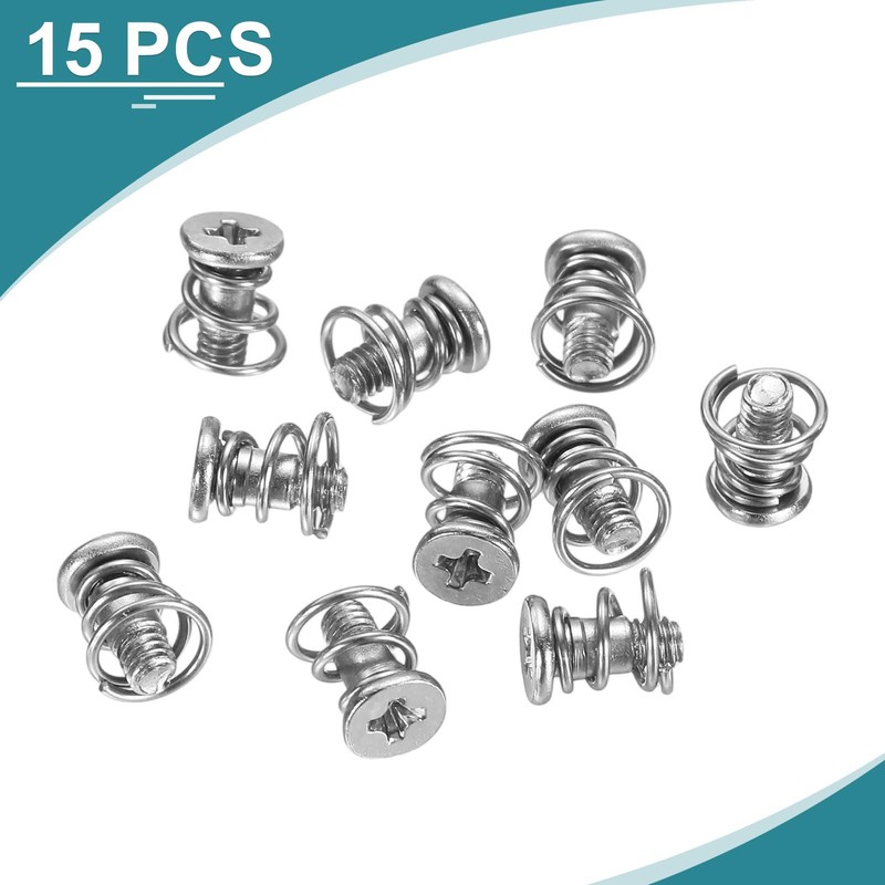 uxcell GPU Spring Screws, 15pcs M2.5x6mm 5.5mm Spring OD GPU