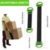 2 Pack Lifting Moving Straps with 2 Pair Non-Slip Gloves,