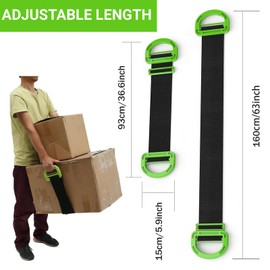 2 Pack Lifting Moving Straps with 2 Pair Non-Slip Gloves, Lifting Straps for Movers, Heavy Lifting Straps Load Capacity 300 kg/600 Lbs for Carrying Heavy Objects, Goods, Furniture