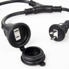 NICOH Rainproof Distribution Cord, 2 Distribution, 15 A, Total Up