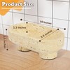 uyoyous Natural Travertine Fruit Bowl 10'', Large Oval Decorative Bowl