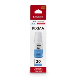 Canon GI-20 Cyan Ink Bottle, Compatible to PIXMA G6020 and G5020 MegaTank Printers