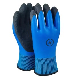 Bisienya 1 Pair of Waterproof Work Gloves, Safety Gloves, Insulated Rubber Gloves Safety Protective Durable,Comfortable and Breathable for Gardening Construction Logistics Warehousing