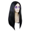 ESUNO Black Rocker Wig Long Black Wig Rock Star Costumes