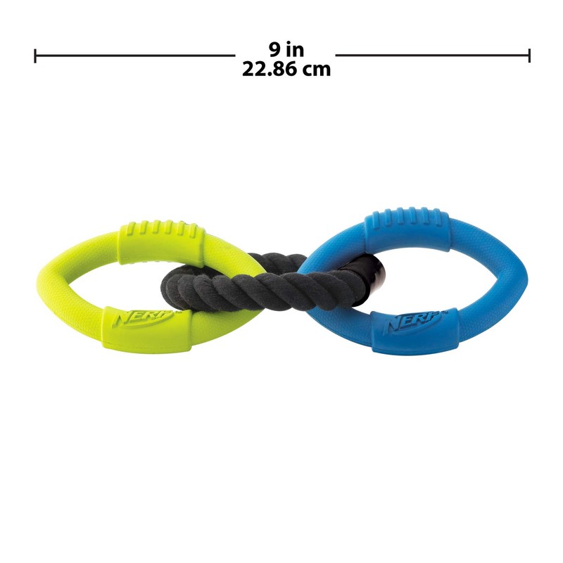 Nerf Dog Triple Ring Rubber Rope Tug Toy, Small