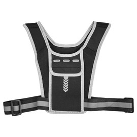 Hsthe Sea Lightweight Mens Running Vest, Adjustable Straps Reflective Running Vest Phone Holder, Run Vest with Small Pockets
