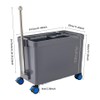 Floor Mop Sink, Freestanding Utility Mop Basin with Retractable Handle