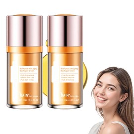 Crema para Ojos de papa, Crema Para Ojos De PéPtidos 5D, Cremas Reafirmantes Antiarrugas, Gel Antiaging para Bolsas y Ojeras, Reducción de Hinchazón y Ojeras (2PCS)